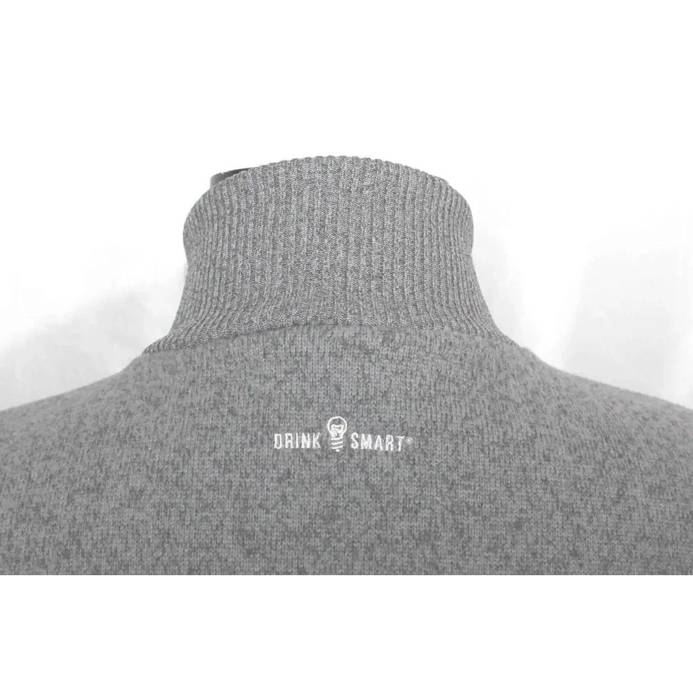 North Face Gray L/S Full-Zip Fleece‎ Jacket Jim Beam Embroidered Mens Size M